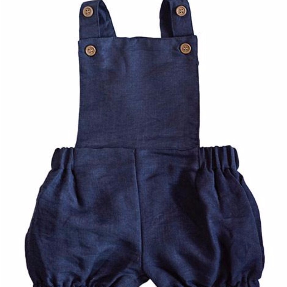 Joseph Suspender romper-Navy